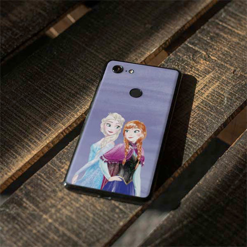 Disney Frozen Elsa and Anna Sisters Art Google Pixel 3 XL Skin